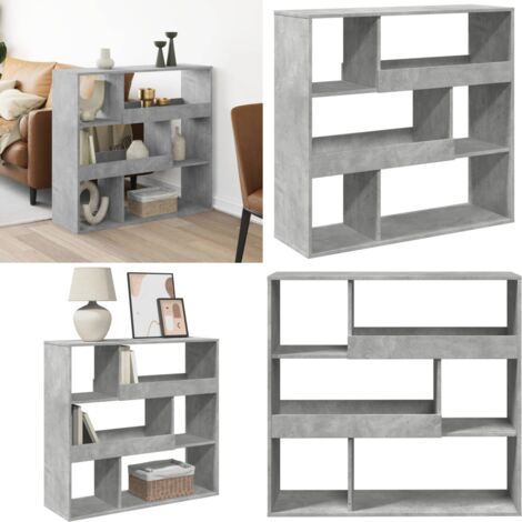Libreria Grigio Cemento 100x33x94,5 cm in Truciolato - Libreria in truciolato - Libreria per ufficio