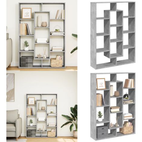 Libreria Grigio Cemento 102x29x143 cm in Legno Multistrato - Libreria grigio cemento - Libreria con scomparti