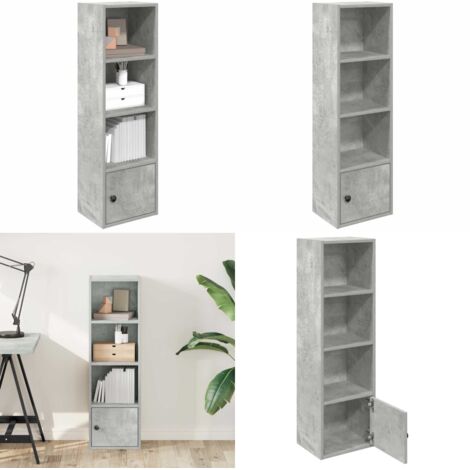 Libreria Grigio Cemento 31x24x102 cm in Legno Multistrato - Libreria grigio cemento - Armadio per libri