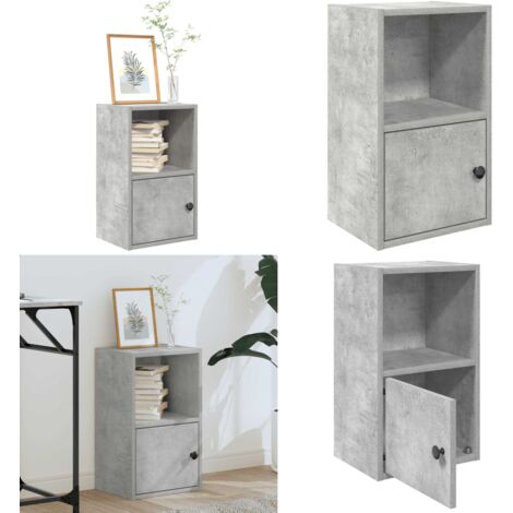 Libreria Grigio Cemento 31x24x52 cm in Legno Multistrato - Libreria grigio cemento - Libreria con ripiano