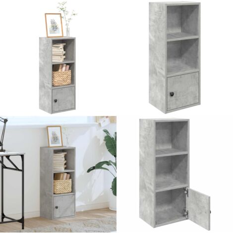 Libreria Grigio Cemento 31x24x77 cm in Legno Multistrato - Libreria grigio cemento - Armadio per libri