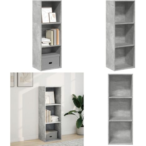 Libreria Grigio Cemento 40x30x114 cm in Legno Multistrato - Libreria grigio cemento - Libreria in truciolato