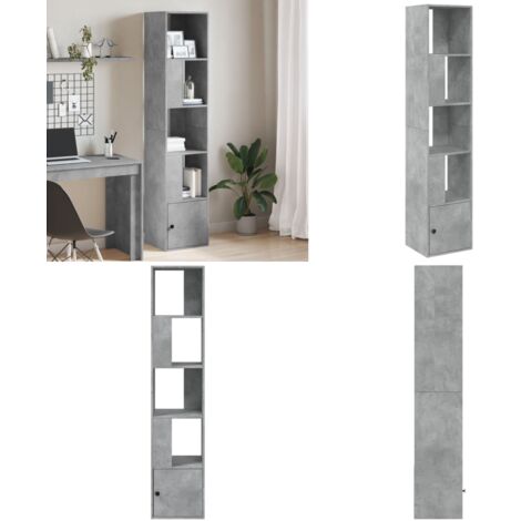 Libreria Grigio Cemento 40x36x189 cm in Legno Multistrato - Libreria grigio cemento - Libreria per casa