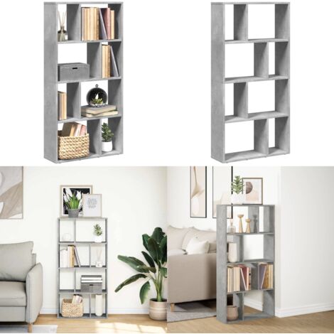 Libreria Grigio Cemento 60x20x120,5 cm in Truciolato - Libreria grigio cemento - Libreria moderna