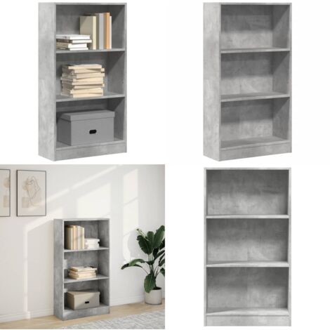 Libreria Grigio Cemento 60x24x109 cm in Truciolato - Libreria grigio cemento - Libreria per casa