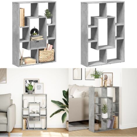 Libreria Grigio Cemento 63x20x90 cm in Truciolato - Libreria moderna - Libreria grigio cemento