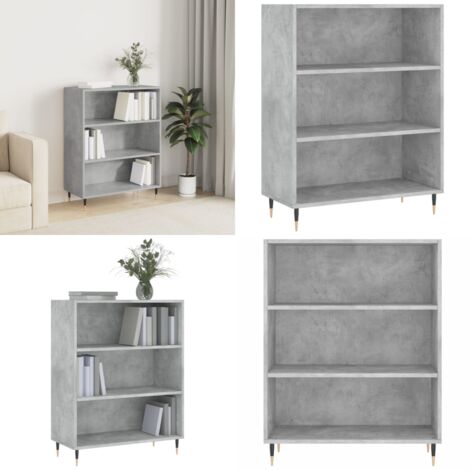 Libreria Grigio Cemento 69,5x32,5x90 cm in Legno Multistrato - Libreria grigio cemento - Libreria moderna