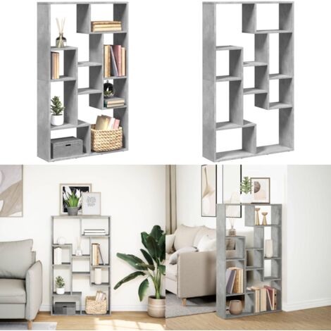 Libreria Grigio Cemento 72x20x120,5 cm in Truciolato - Libreria moderna - Libreria grigio cemento