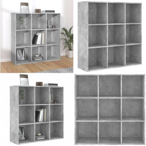 Libreria Grigio Cemento 98x29x97,5 cm in Legno Multistrato - Libreria grigio cemento - Libreria con scomparti