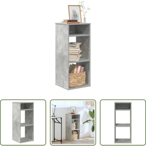 Libreria grigio cemento -  Libreria Grigio Cemento 34x31x80 cm in Legno Multistrato