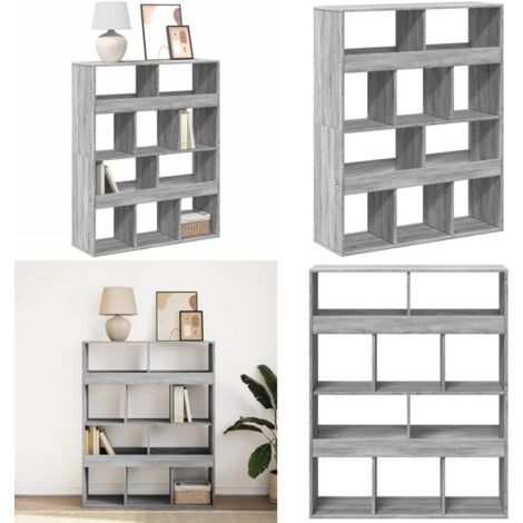 Libreria Grigio Sonoma 100x33x125,5 cm in Legno Multistrato - Libreria grigio sonoma - Libreria multistrato