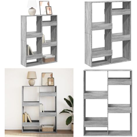 Libreria Grigio Sonoma 100x33x135 cm in Legno Multistrato - Libreria grigio sonoma - Libreria multistrato