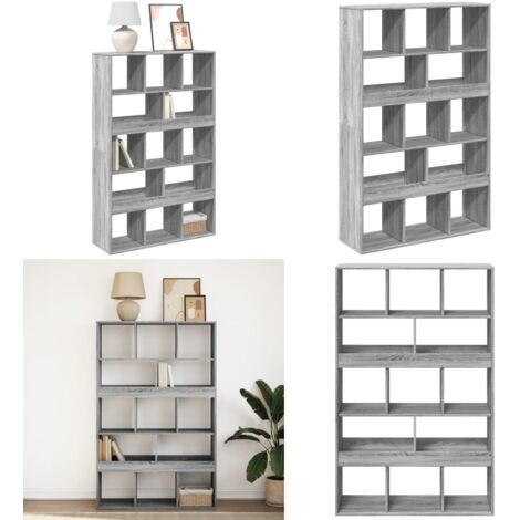 Libreria Grigio Sonoma 100x33x156,5 cm in Truciolato - Libreria grigio sonoma - Libreria con 13 scomparti