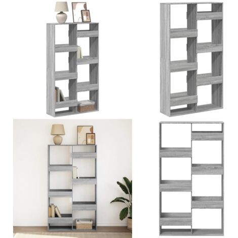Libreria Grigio Sonoma 100x33x175 cm in Legno Multistrato - Libreria grigio sonoma - Libreria con ripiani