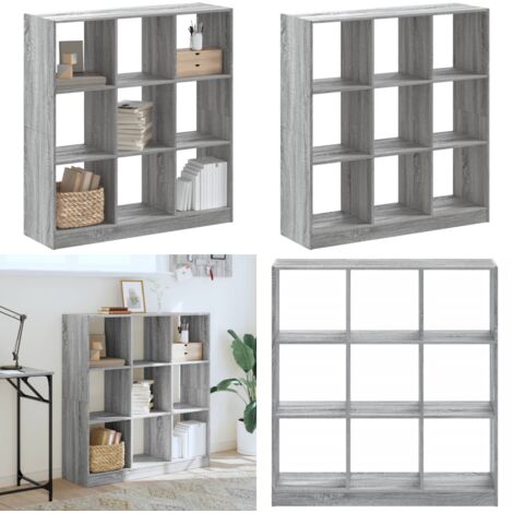 Libreria Grigio Sonoma 102x32x108 cm in Legno Multistrato - Libreria grigio sonoma - Libreria multistrato
