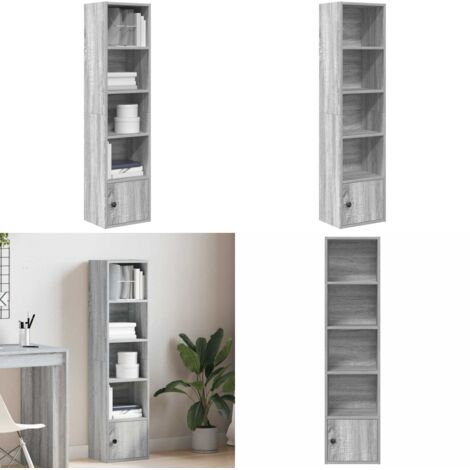 Libreria Grigio Sonoma 31x24x127 cm in Legno Multistrato - Armadio per libri - Libreria grigio sonoma