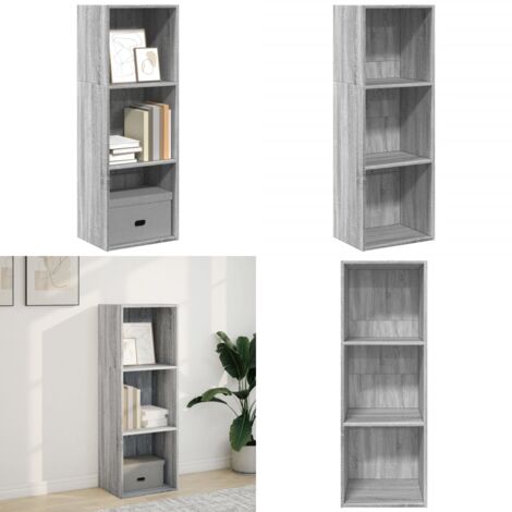 Libreria Grigio Sonoma 40x30x114 cm in Legno Multistrato - Libreria grigio sonoma - Libreria multistrato
