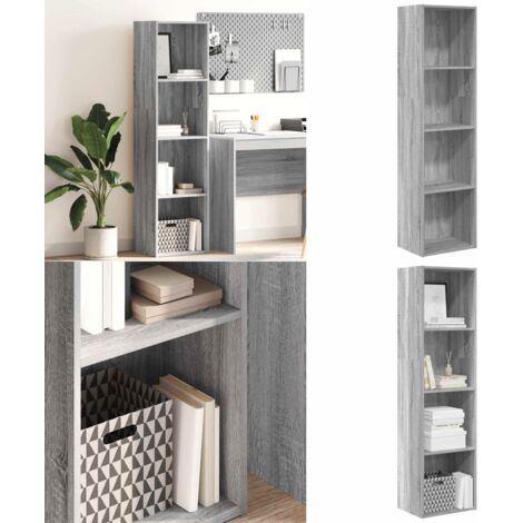 Libreria Grigio Sonoma 40x30x152 cm in Legno Multistrato - Libreria grigio sonoma - Libreria in truciolato