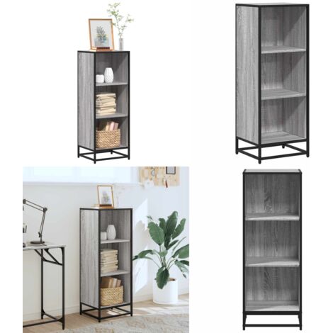 Libreria Grigio Sonoma 40x35x107,5 cm in Legno Multistrato - Libreria grigio sonoma - Libreria moderna