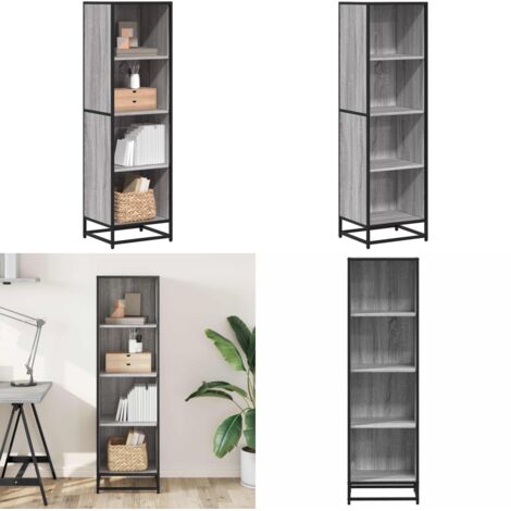 Libreria Grigio Sonoma 40x35x139 cm in Legno Multistrato - Libreria grigio sonoma - Libreria moderna