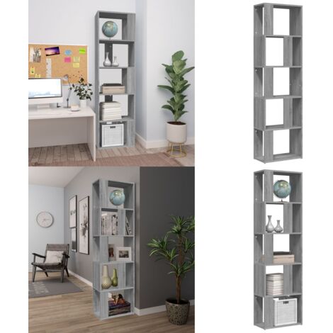Libreria Grigio Sonoma 45x24x160 cm in Legno Multistrato - Libreria grigio sonoma - Libreria multistrato