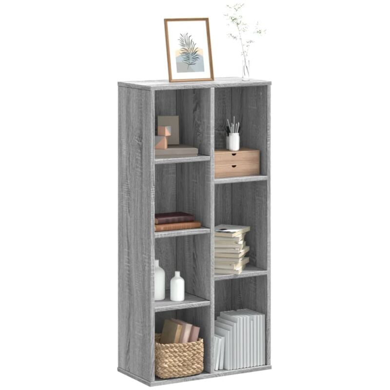 Libreria Grigio Sonoma 50x25x105 cm in Legno Multistrato