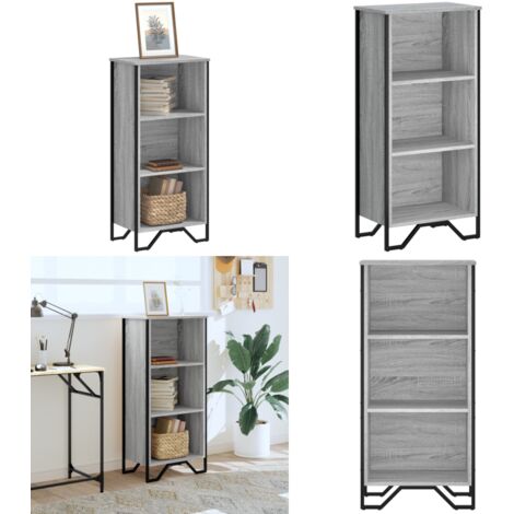 Libreria Grigio Sonoma 50x31x106 cm in Legno Multistrato - Libreria grigio sonoma - Libreria moderna