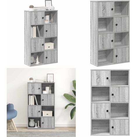 Libreria Grigio Sonoma 60x24x101,5 cm in Truciolato - Libreria grigio sonoma - Armadio per libri