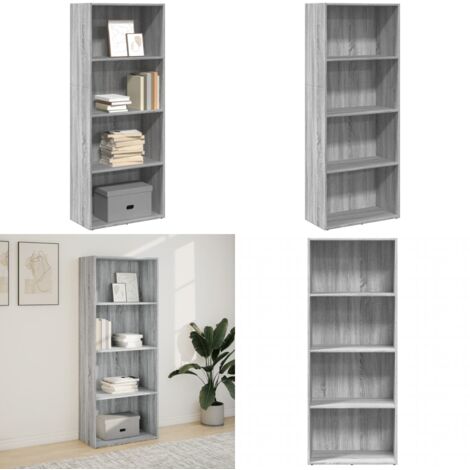 Libreria Grigio Sonoma 60x30x152 cm in Legno Multistrato - Libreria grigio sonoma - Libreria multistrato