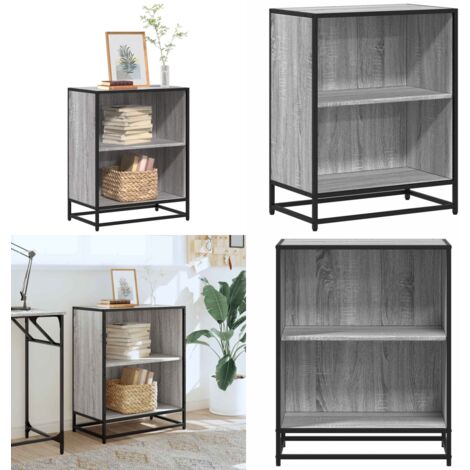 Libreria Grigio Sonoma 60x35x76 cm in Legno Multistrato - Libreria grigio sonoma - Libreria moderna
