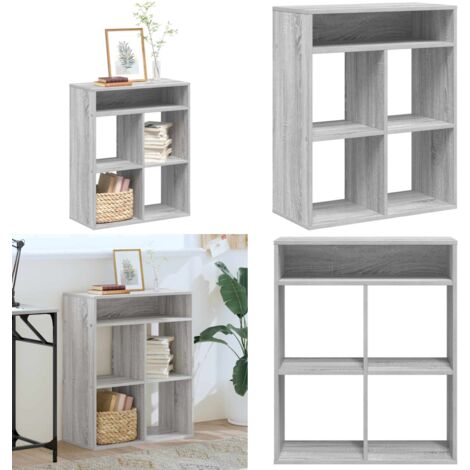 Libreria Grigio Sonoma 66x31x80 cm in Legno Multistrato - Libreria grigio sonoma - Scaffalatura per libri
