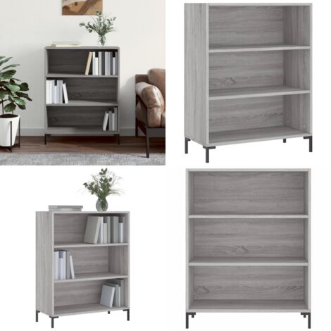 Libreria Grigio Sonoma 69,5x32,5x90 cm in Legno Multistrato - Libreria moderna - Libreria grigio sonoma