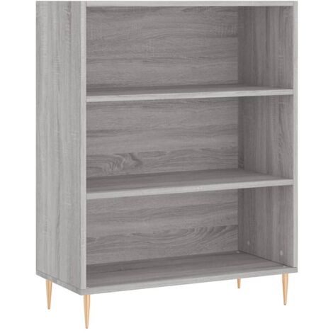 Libreria Grigio Sonoma 69,5x32,5x90 cm in Legno Multistrato vidaXL