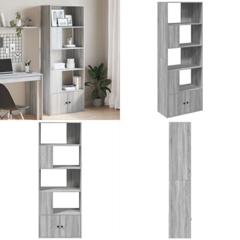 Libreria Grigio Sonoma 70x36x189 cm in Legno Multistrato - Libreria grigio sonoma - Libreria multistrato