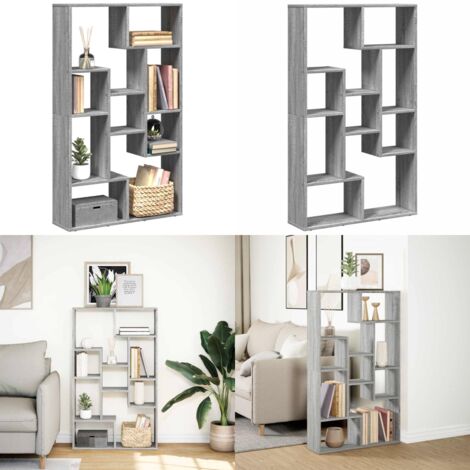 Libreria Grigio Sonoma 72x20x120,5 cm in Truciolato - Libreria moderna - Libreria con scomparti