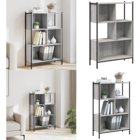 Libreria Grigio Sonoma 72x28x109 cm in Legno Multistrato - Scaffale per libri - Armadio per oggetti
