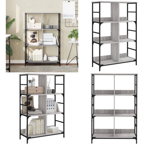 Libreria Grigio Sonoma 78,5x33x117,5 cm in Legno Multistrato - Scaffale per libri - Armadio per oggetti