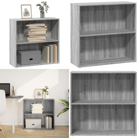 Libreria Grigio Sonoma 80x30x77 cm in Legno Multistrato - Libreria grigio sonoma - Libreria multistrato