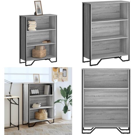Libreria Grigio Sonoma 80x31x106 cm in Legno Multistrato - Libreria grigio sonoma - Libreria moderna