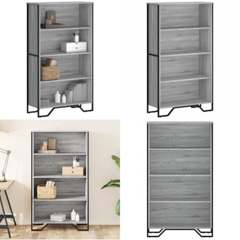 Libreria Grigio Sonoma 80x31x137,5 cm in Legno Multistrato - Libreria moderna - Libreria grigia