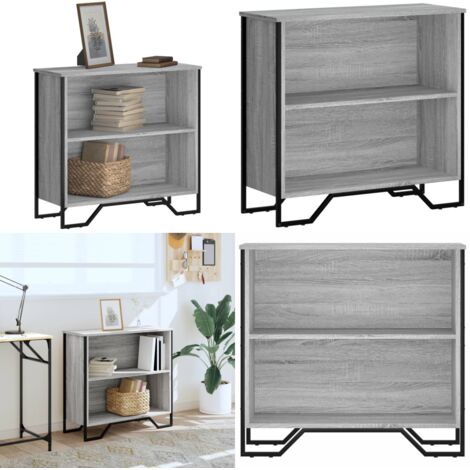 Libreria Grigio Sonoma 80x31x74,5 cm in Legno Multistrato - Libreria moderna - Libreria grigio sonoma