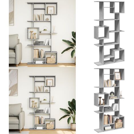 Libreria Grigio Sonoma 92x29x188 cm in Legno Multistrato - Libreria grigio sonoma - Libreria multistrato
