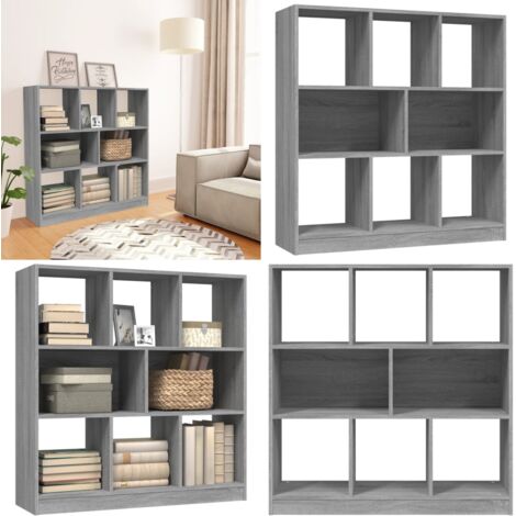 Libreria Grigio Sonoma 97,5x29,5x100 cm in Legno Multistrato - Libreria grigia - Libreria multistrato