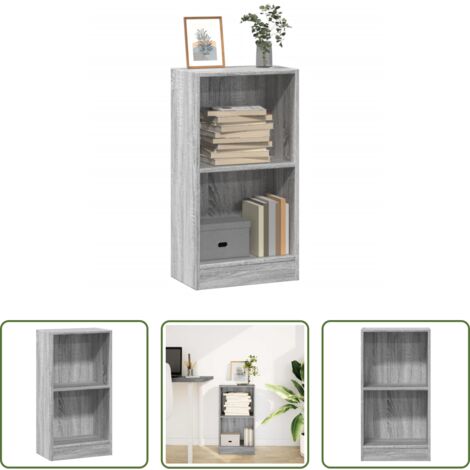 Libreria grigio sonoma -  Libreria Grigio Sonoma 40x24x76 cm in Truciolato