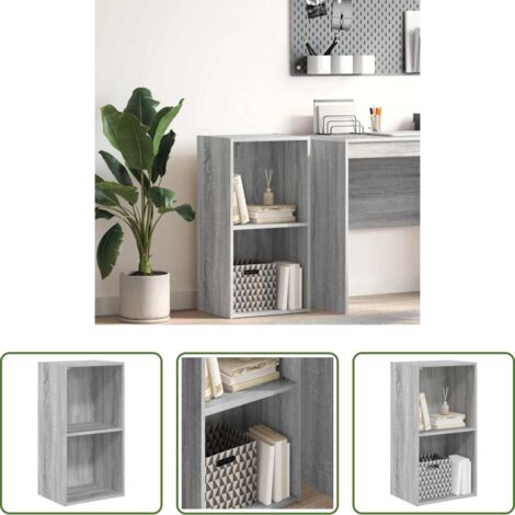 Libreria grigio sonoma -  Libreria Grigio Sonoma 40x30x77 cm in Legno Multistrato