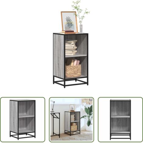 Libreria grigio sonoma -  Libreria Grigio Sonoma 40x35x76 cm in Legno Multistrato