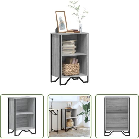 Libreria grigio sonoma -  Libreria Grigio Sonoma 50x31x74,5 cm in Legno Multistrato