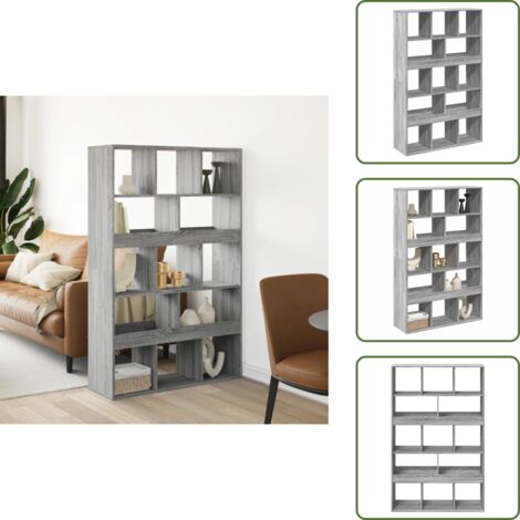 Libreria grigio sonoma - vidaXL Libreria Grigio Sonoma 100x33x156,5 cm in Truciolato - Scaffale con ripiani