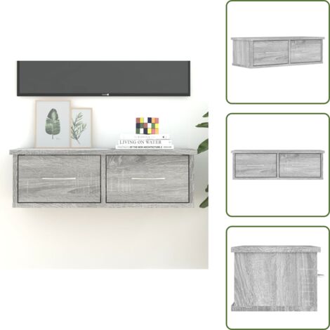 Libreria grigio sonoma - vidaXL Libreria Grigio Sonoma 60x26x18,5cm in Legno Ingegnerizzato - Armadietto in legno multistrato
