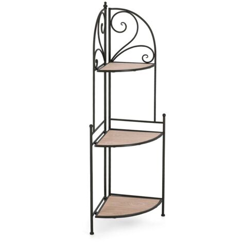 Libreria "Guenda" in acciaio verniciato a polvere epossidica e scaffali in legno MDF per interno -Angoliera 4 posti / Verde Scuro